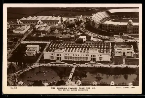 AK British Empire Exhibition 1924, The Canadian Pavilion from the air