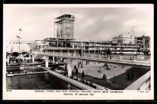 AK London, Festival of Britain 1951, South Bank Exhibition, Viewing Tower and New Schools Pavilion