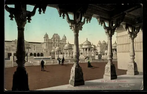 AK London, Franco-British Exhibition 1908, In Court of Honour