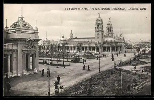 AK London, Franco-British Exhibition 1908, In Court of Arts
