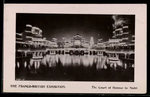 AK The Franco-British Exhibition, The court of honour by night
