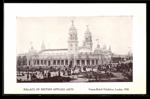 AK London, Franco-British Exhibition 1908, Palace of British Applied Arts