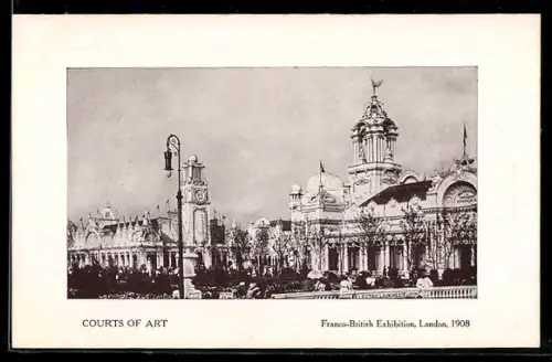AK London, Franco-British Exhibition 1908, Courts of Art, Ausstellung