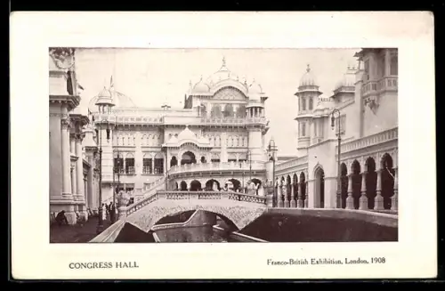AK London, Franco-British Exhibition 1908, Congress Hall