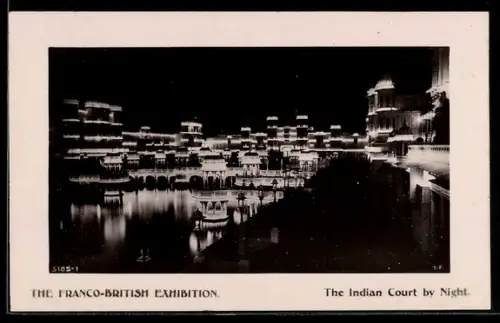 AK London, Franco-British Exhibition 1908, The Indian Court by Night