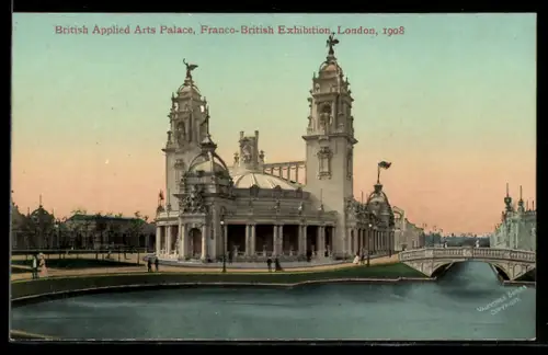 AK London, Franco-British Exhibition 1908 - British Applied Arts Palace
