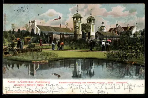 AK Düsseldorf, Kunst- und Gartenbau-Ausstellung 1904, Kollektiv-Ausstellung des Gärtner-Vereins Flora