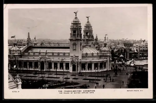 AK London, The Franco-British Exhibition, The Palace of British Applied Arts