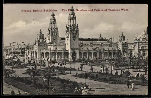 AK Franco-British Exhibition, The Elite Gardens and Palace of Womens` Work