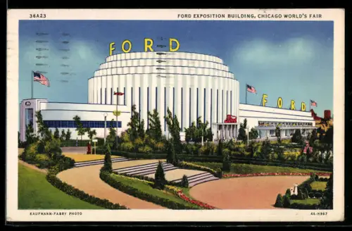 AK Chicago, World's Fair, Ford Exposition Building, 1934
