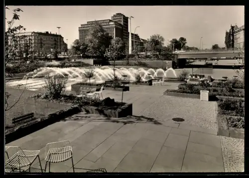 AK Hamburg, Internationale Gartenbau-Ausstellung 1963, Blumenterrassen und Wassertreppen in den Kl. Wallanlagen