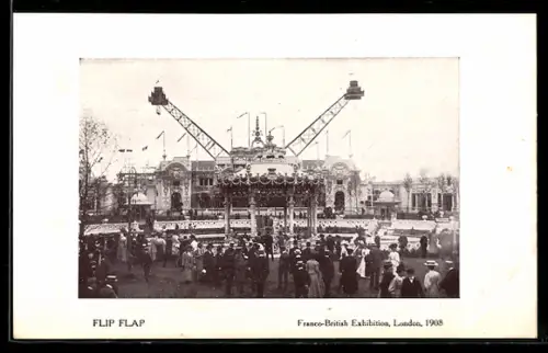 AK London, Franco-British Exhibition 1908, Flip Flap, Ausstellung