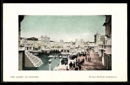 AK London, Franco-British Exhibition, The Court of Honour, Ausstellung