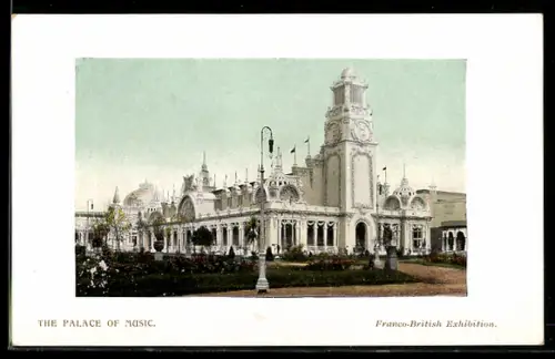 AK London, Franco-British Exhibition, The Palace of Music, Ausstellung