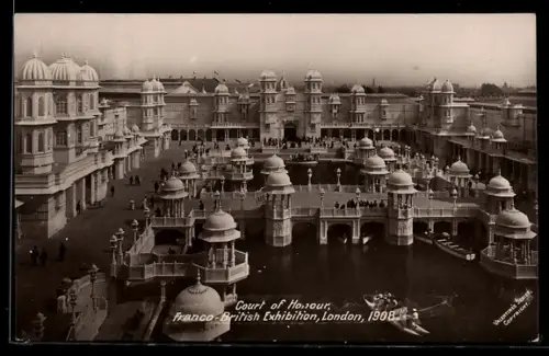 AK London, Franco-British Exhibition 1908, Court of Honour, Ausstellung