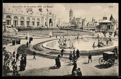 AK Brüssel / Bruxelles, Exposition 1910, Le Bassin