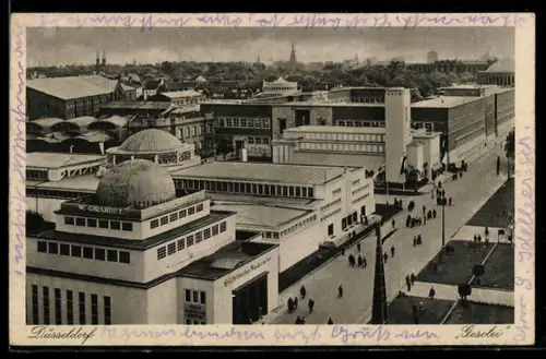 AK Düsseldorf, Ausstellung Gesolei 1926, Blick auf das Ausstellungsgelände