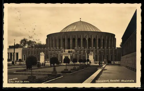 AK Düsseldorf, Grosse Ausstellung Gesolei 1926, Blick auf die Rheinhalle