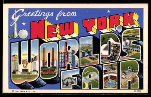 AK New York City, NY, World`s Fair, Main Buildings, Ausstellung