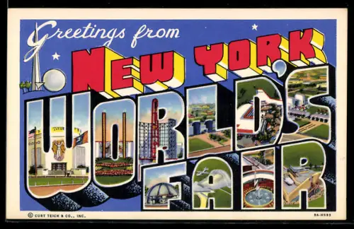 AK New York City, NY, World`s Fair, Main Buildings, Ausstellung