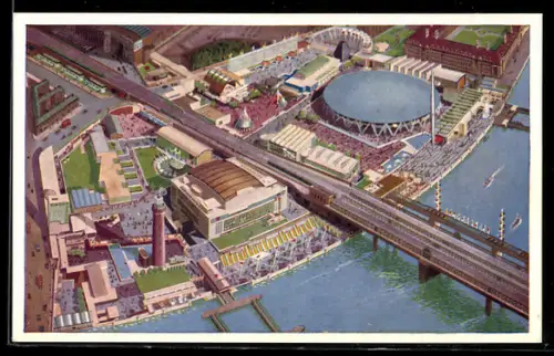 AK London, Festival of Britan 1951, Ausstellungsgelände