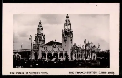 AK London, Franco-British Exhibition, The Palace of Women`s Work, Ausstellung