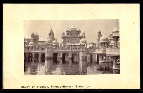 AK London, Franco-British Exhibition, Court of Honour, Ausstellung