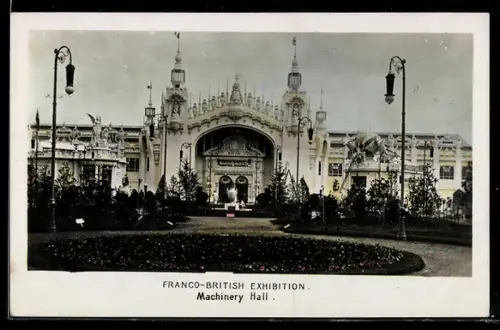 AK London, Franco-British Exhibition, Machinery Hall, Ausstellung