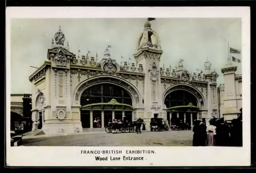 AK London, Franco-British Exhibition, Wood Lane Entrance, Ausstellung