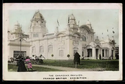 AK London, Franco-British Exhibition, The Canadian Pavilion, Ausstellung