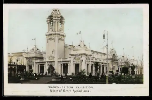 AK London, Franco-British Exhibition, Palace of French Applied Arts, Ausstellung