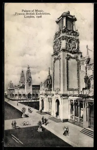AK London, Franco-British Exhibition 1908, Palace of Music, Ausstellung