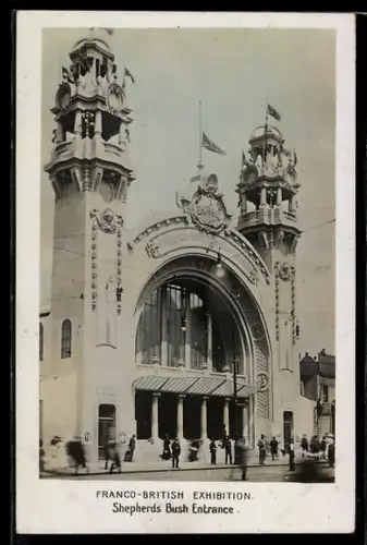 AK London, Franco-British Exhibition 1908, Shepherds Bush Entrance