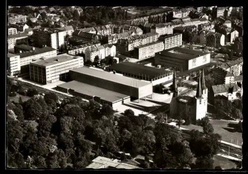 AK Nürnberg, Messegelände mit neuerbautem Europahaus, Ausstellung