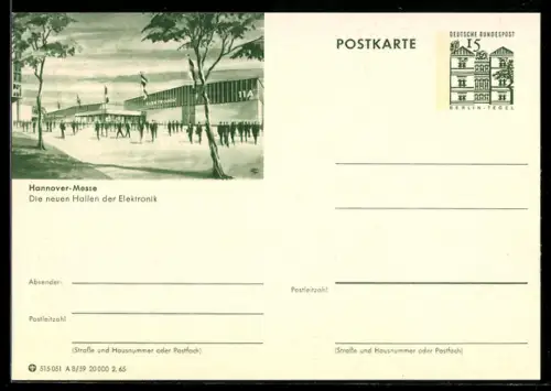 AK Hannover, Messe, Die neuen Hallen der Elektronik