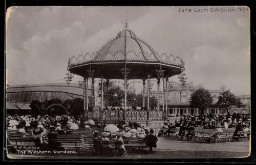 AK London, Earls Court Exhibition, The Western Gardens