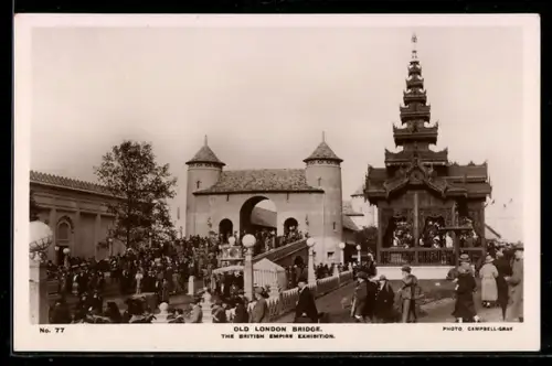AK London, The British Empire Exhibition, 1924, Old London Bridge