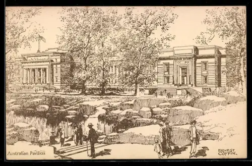 Künstler-AK sign. Ernest Coffin: British Empire Exhibition 1924, Australian Pavilion