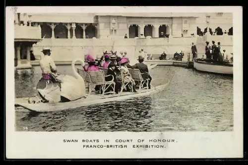 AK Franco-British Exhibition, Swan boats in Court of Honour