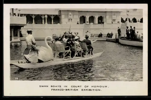 AK Franco-British Exhibition, Swan boats in Court of Honour