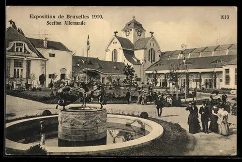AK Bruxelles, Exposition 1910, Section Allemande