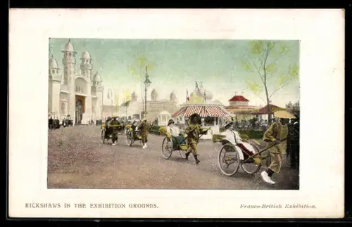 AK Franco-British Exhibition, Rickshaws in the exhibition grounds