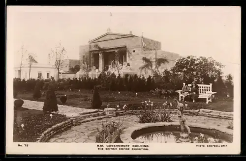 AK London, British Empire Exhibition 1924, H. M. Governement Building
