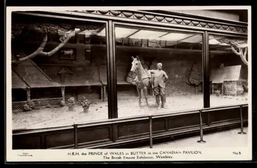 AK Wembley, The British Empire Exhibition, H.R.H. the Prince of Wales in Butter in the Canadian Pavilion