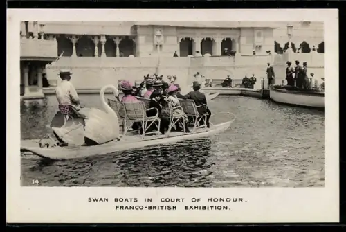 AK Franco-British Exhibition, Swan boats in court of honour