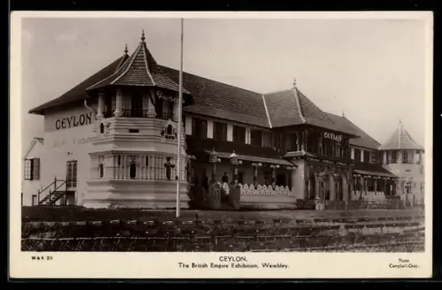 AK Wembley, The British Empire Exhibition, Ceylon