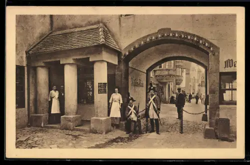 AK Leipzig, Baufachausstellung 1913, Eingang in die alte Stadt