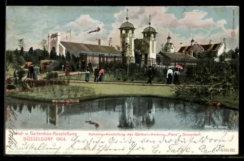 AK Düsseldorf, Kunst- und Gartenbau-Ausstellung 1904, Kollektiv-Ausstellung des Gärtner-Vereins Flora