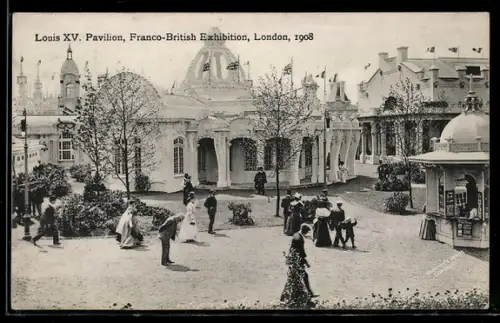 AK London, Franco-British Exhibition 1908, Louis XV. Pavilion