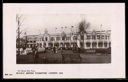 AK London, Franco British Exhibition 1908, The Garden Palace